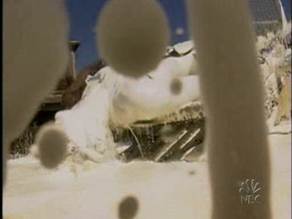 Fear Factor. 2 Brunettes submerged in Lard