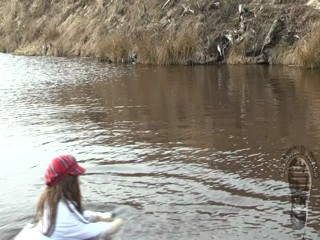 On a deserted sandpit (wet evening in waders)