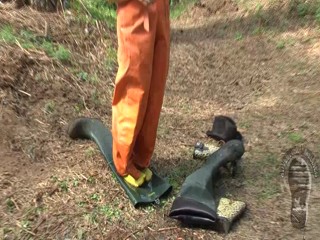 Hilarious rainwear walk