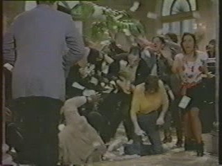 Two of a Kind; Olivia Newton-John wet food fight