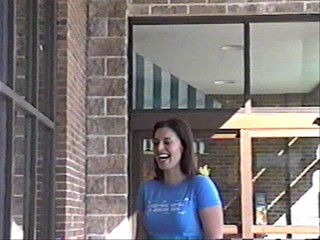 Two girls pie each other