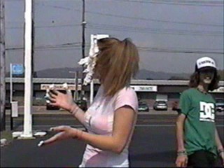 Hot girl gets a couple pies