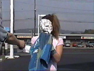 Hot girl gets a couple pies