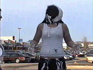 Four pies in the face