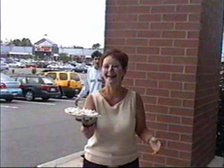 A mom gets pied