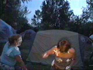 Two girl shaving cream piefight part I