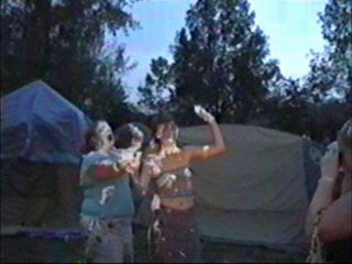Two girl shaving cream piefight part I