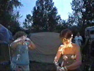 Two girl shaving cream piefight part I