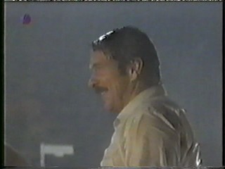 German movie - long red dress in rain