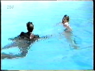 German Movie - dressed pool jump