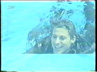 German Movie - dressed pool jump