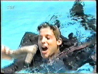 German Movie - dressed pool jump