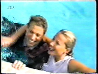 German Movie - dressed pool jump