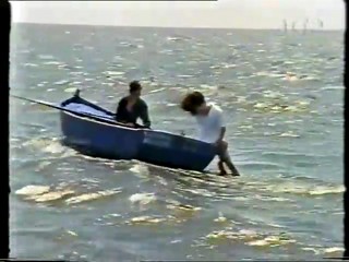 Arte - white dresss in sea and rowing boat