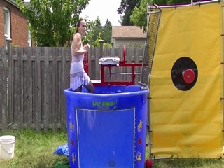 Megan Dunked In a white skirt & top  & pantyhose Preview