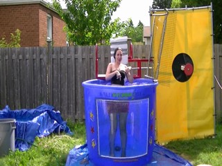 Sarah Dunked In a Purple Skirt & Black Tube Top Preview