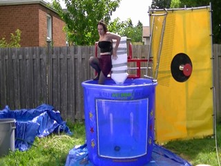 Sarah Dunked In a Purple Skirt & Black Tube Top Preview