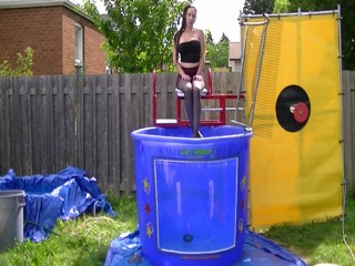 Sarah Dunked In a Purple Skirt & Black Tube Top Preview