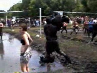 Mud Volleyball & Wrestling