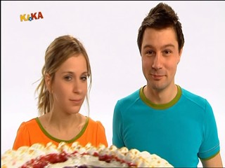 Female presenter gets caked