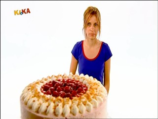 Female presenter gets caked again