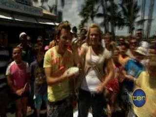 Toasted TV-Pip Puts Stuff Down Her Pants