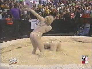 Trish Stratus and Stacy Keibler Mud match from 2003