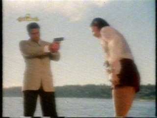 Red mini dress, white shirt