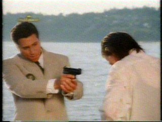 Red mini dress, white shirt