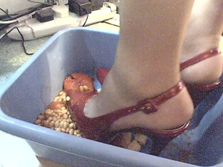 My messy patent slingback high heels