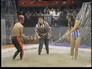 Japanese girl mud wrestling!