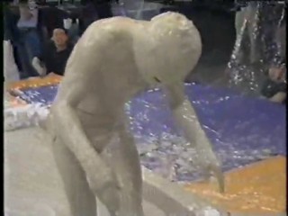 Japanese girl mud wrestling!