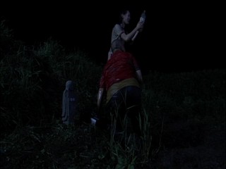 Japanese girl into the mud pool!