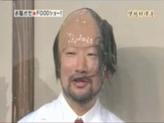 Japanese girl gunged blue slime!