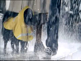 TV Ad - Mirjam Weichselbraun wet in the rain