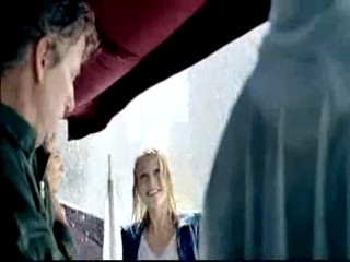 TV Ad - Mirjam Weichselbraun wet in the rain