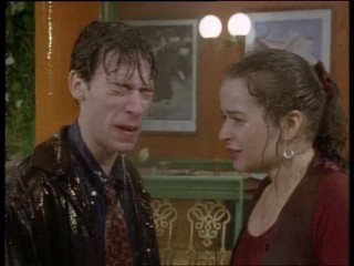 Press Gang - Julia Sawalha soaked by sprinklers