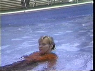 Leather skirt swimming