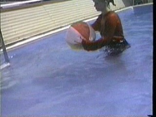 Leather skirt swimming