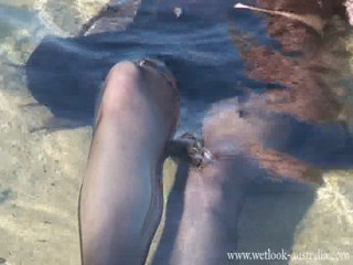 Sarah (Wetlook-Australia) in a see-through blouse