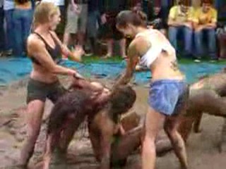 Sexy mud wrestling