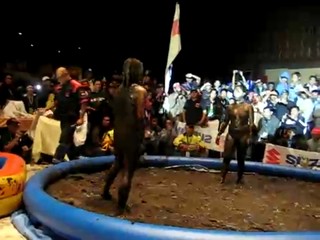 Philipinres Motorcycle Convention mudwrestling