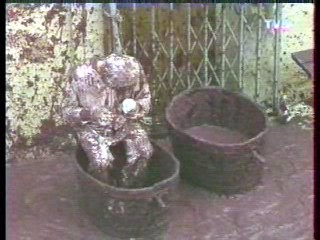 French TV: Mud festival,  Pie scene,  Disney Club