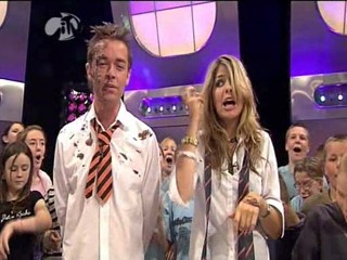 MOM - Male Presenter gets the mess in the face