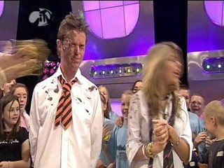 MOM - Male Presenter gets the mess in the face