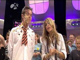 MOM - Male Presenter gets the mess in the face