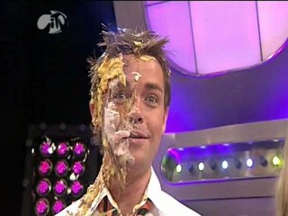 MOM - Male Presenter gets the mess in the face