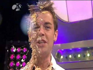 MOM - Male Presenter gets the mess in the face