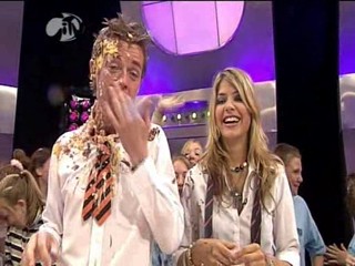 MOM - Male Presenter gets the mess in the face