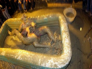 mud wrestling